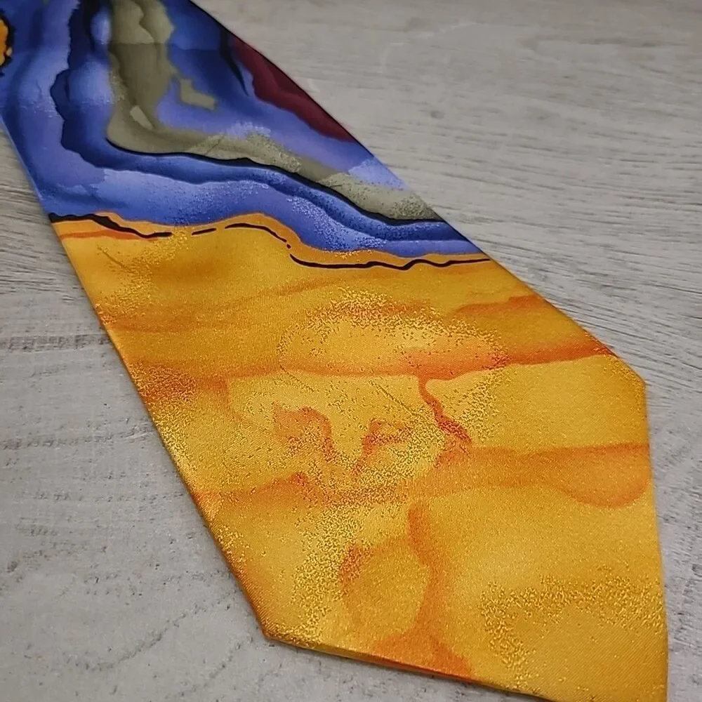 Jerry Garcia Liquid Torso Collection Fifty-Three Multicolor Artistic Mens Tie - Picture 3 of 5